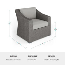 Martha Stewart Bedford Indoor/Outdoor Patio Accent Chair, Gray