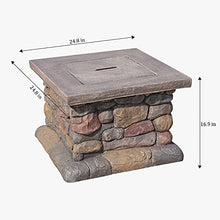 Campfire Patio Fire Pit,Large Outdoor Fire Pit,Portable Fire Pit,Table Brazier Garden,Square Fire Pit,Backyard Fire Pit,with Log Poker, Mesh Screen Lid 24.8In