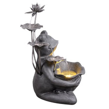 Frog Fountain with LED Light