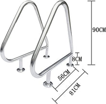 MSHOSAC Pool Handrail Swimming Pool Handrail, 304 Stainless Steel Swimming Pool Railing Anti-Corrosion Pool Handrail, Used for Indoor and Outdoor Swimming Pool Wall Handrails