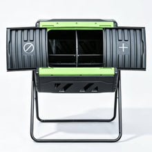 Dual Chamber Compost Tumbler Bin for Kitchen Organic Waste