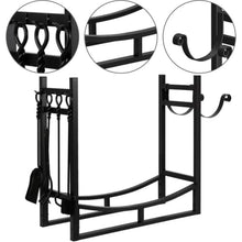 IEDFHJU Firewood Rack Large 30.7in Wrought Iron Firewood Rack