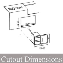 Bonfire Outdoor Kitchen Drawers and BBQ Access Door Double Layer for BBQ Island, 304 Stainless Steel, CBADC