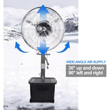 USZWBY Portable Outdoor Misting Fan - 42L Water Tank, 32" Industrial Floor Fan for Patio, Restaurant, Garage, Gym, Workshop - High-Efficiency Cooling Solution (71Cm/28In)