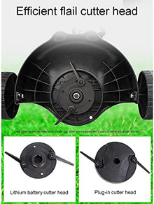 AMYYTL Household Small Multifunctional Lawn Lithium Battery Mower Cutting Diameter Electric Hand Push Lawn Mower