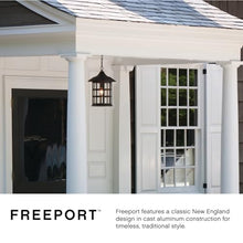 Hinkley Freeport Coastal Elements Medium Wall Mount Outdoor Lantern, Composite, New England Design, Clear Seedy Glass, Fade Resistant, Textured Black Finish
