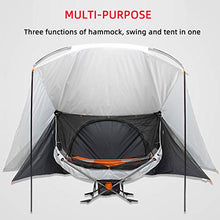 Camping Hammock Stand Portable Folding Cot Set All-Inclusive Design for Outdoor Patio Camping Beach and Festivals (Orange)