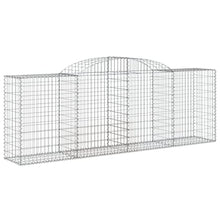 Arched Gabion Baskets 3 pcs Galvanized Iron 118.1"x19.7"x39.4"/47.2" White Black