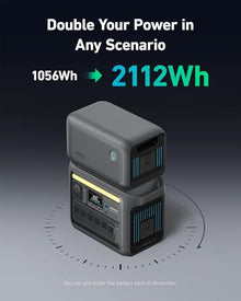Anker SOLIX C1000 Portable Power Station and Water-Resistant Bag, 1,056Wh