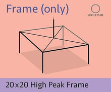 TentandTable 20' x 20' High Peak Canopy Tent Frame Silver