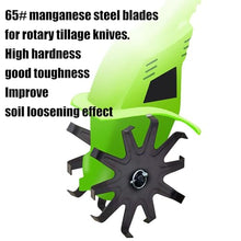 Electric Garden Tiller,Cultivators Electric Cordless, Lightweight,Garden Cordless Tillers Electric Cultivator with Lithium Battery and Fast Charger for Garden