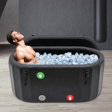 BOBKALATG Inflatable Ice Bath Tub for Muscle Relief – 370L Capacity, Black, 3in Lid, Stay-Secure Buckles – for Home, Gym, Outdoor, Travel – Athletes & Fitness Enthusiasts