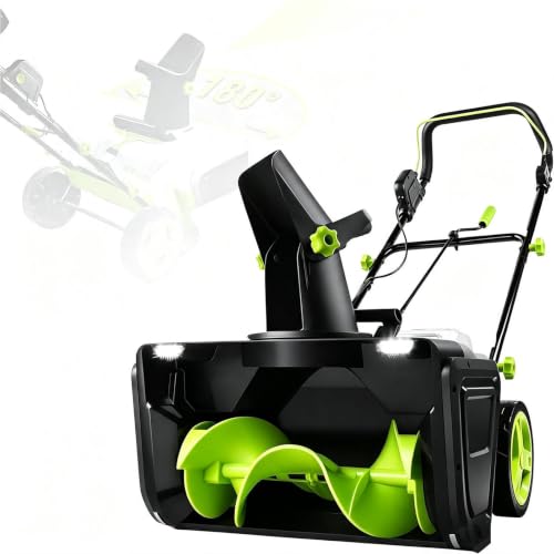 Cordless Snow Shovel,Snow Removal Depth: 25cm 4batteries