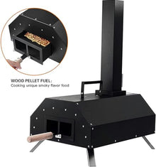KJLYLPP 11 Wood Fired Outdoor Pizza Oven – Portable Hard Wood Pellet Pizza Oven for Any Outdoor Kitchen