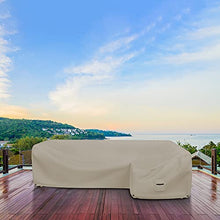 Patio Sectional Sofa Cover 12 Oz - 100% Waterproof & Weather Resistant PVC Coated 83" x 104" x 31" x 32" L Shape Sofa Cover for Indoor/Outdoor (Right Side Sofa, Beige)