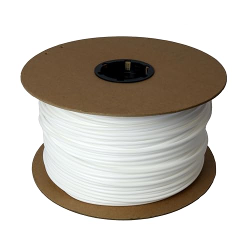 White Polyethylene Tubing - Size : 1/8" (0.125" ID x 0.185" OD), UV Resistant, Low Pressure Drip Irrigation Supply Tubing (Pack of 10, Length: 1000 ft.)
