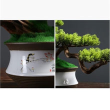 YXIANG56Q Fake Plants Artificial Bonsai Simulation Tree High-end Light Luxury Greenery Entrance Decoration Simulation Tree Bonsai Ornaments Bonsai Tree