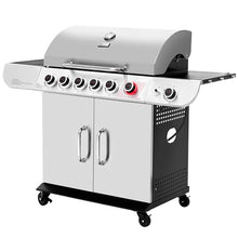 Royal Gourmet SG6002R 6-Burner Propane Gas Grill with Side Burner, Silver