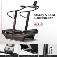 Sunny Health & Fitness Manual Treadmill Black