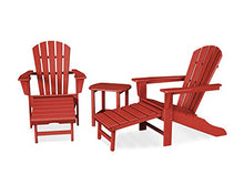 POLYWOOD Palm Coast Ultimate Adirondack Chair 3-Piece Set with Hideaway Ottoman