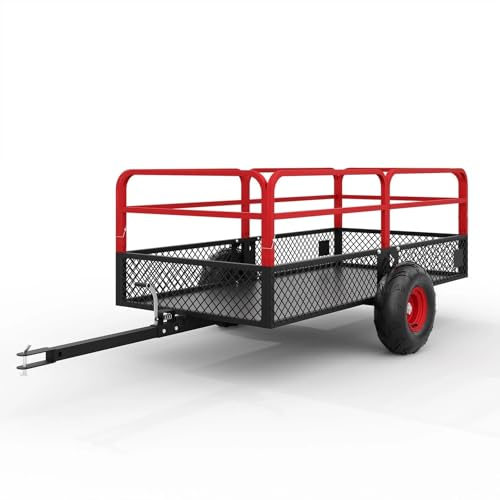 22 cu ft 1600 lb Tow Behind Dump Trailer Cart for Garden Yard
