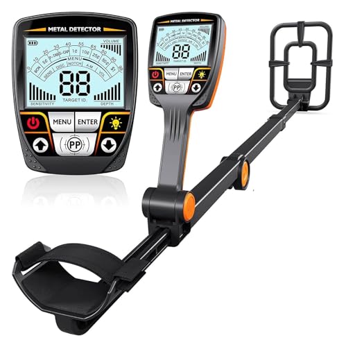 UYCVT Metal Detectors, Foldable Metal Detector Waterproof Adjustable Folding Metal Detectors High Accuracy Lightweight Collapsible-TX 640-Small