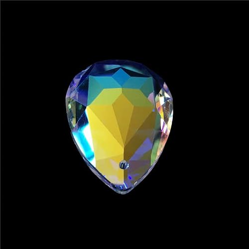 100pcs/Lot, 50mm, AB Color Glass Chandelier Parts Bauhinia Shape Suncatcher Prism Pendants For Diy Handwork