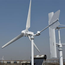 ZHOZHUT 8000W Horizontal Wind Turbine 48V / 96V Wind Turbine for Home Use with Controller and 3 Blades 8KW Wind Generator Free Energy Pure Copper Coil for Streets, Hybrid Wind Solar System,8000w,96V