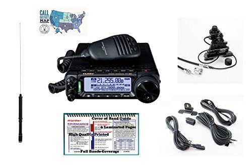 YAESU FT-891 Mobile Bundle - 6 Items Including FT-891 Radio, Motorized Antenna, Coax Mount, Separation Kit, Bandplan & Quick Reference Card
