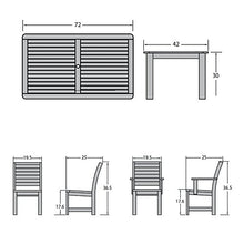 Highwood Weatherly 7pc Rectangular Dining Set 72" x 42" Black