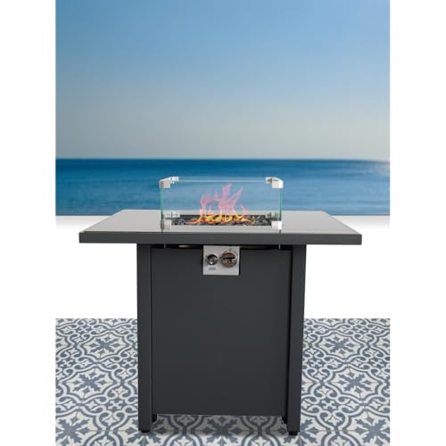 Fire Pit for Outdoor Use with 30 Inch Diameter Steel Construction for Backyard Garden and Patio