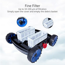zcjysqav Wall Climbing Robotic Pool Cleaner, Pool Cleaner Robot with Fine Filter and 49ft Cable, Pool Surface Skimmer Cleaner, Smart Navigation