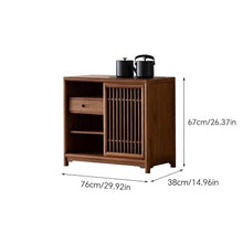 GKOKG Coffee Tables Chinese Style Tea Cabinet Wooden Sofa Side Table