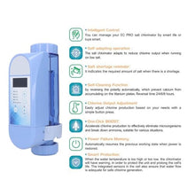 Salt Water Pool Chlorinator,Salt Generator with Salinity Display,Pool Salt Water Chlorinator for Home Pool Electrolytic Salt Chlorine Machine (EC Pro 12)
