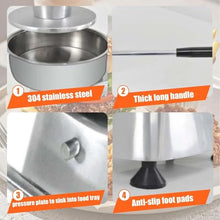 VYUJHNBG 4/5/6-Inch Stainless Steel Burger Press - Commercial Patty Maker for Perfectly Formed Hamburgers - Heavy-Duty Hamburger Smasher for Grill & BBQ