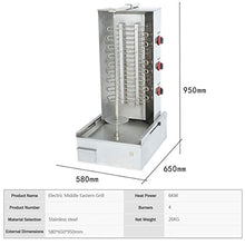 Kebab Machine Electric Vertical Grill Smokeless Barbecue Grill Stoves Stainless Steel with Burners, Gyro Broilers Home Vertical Rotisserie Oven, Kitchen Barbecue Accessories