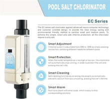 ZIJINGM Salt Water Pool Chlorination System, Automatic Cleaning Salt Chlorinator Water Pool, Electrolytic Salt Chlorine Generator System for Swimming Pool, Spa Pool,12g/h (Size : 16g/h)