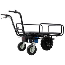 KEIKI Electric Transportation Cart, 24V DC 350W Motor Powered Utility Garden Wagon Dump Cart, 265 lbs Load Capacity with Metal Handle & 16" Track Wheels, Yard Cart & Wagons for Lawn
