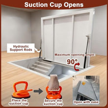 HDYZJQ Hidden Basement Cellar Floor Entrance Door, 24 26 28 30 34 38 40 48 50 60 inch Customize Crawl Space Hatch Access Panel/Emergency Escape Lid, Recessed(60x36in (152x91cm))