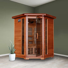Blue Wave Radiant Saunas BSA1312 3-Person Cedar Corner Infrared Sauna