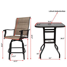 Super Mart 5PC Outdoor Bar Stools Set with Swivel Chairs and Bistro Table Brown