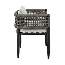 Armen Living Felicia Outdoor Patio Dining Chair Set of 2 Black