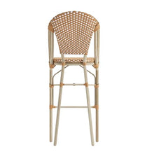 Flash Furniture 30 in Indoor/Outdoor Bar Stool, Natural/White, 2-Pack