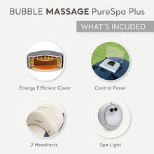 Intex PureSpa Plus Portable Inflatable Hot Tub with Maintenance Kit and Seat Accessory Blue