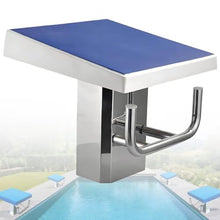 Diving Board Professional,Heavy Duty Diving Board,Stainless Pool Jumping Platform,Load Capacity 600Lbs/280kg with Blue Anti-Slip Countertop,Inclined at 15° Diving Boards for Inground Pools