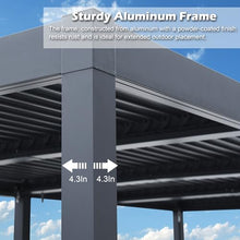 Goldshire 10'x 13' Patio Louvered Pergola Aluminum Black Hardtop Gazebo