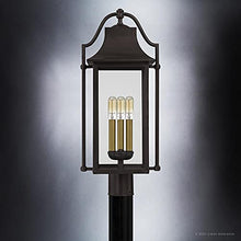 Urban Ambiance Luxury Vintage Outdoor Post Light, Large Size: 24.25''H x 10.5''W, with Tutor Style Elements, Estate Bronze Finish, UQL1670, Eastbourne Collection