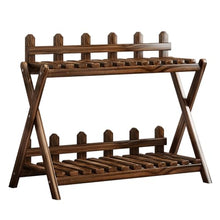 TT-YEL 2-Layer Wooden Plant Stand, Indoor Plant Stand, Suitable for Different Flower Pots, Flower Stool, Home Accessories, Suitable for Home, Office, Cafe,68cm(a)