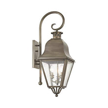 Livex Amwell 3 Light 32 Inch Outdoor Wall Lantern Bronze