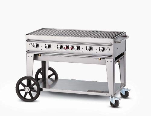 Crown Verity Pro Series 48'' Rental Mobile Grill - Bulk Propane Tanks Model